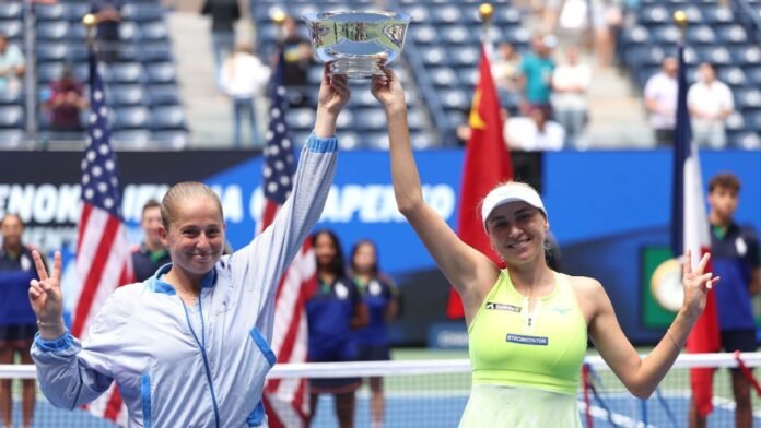 Ostapenko, Kichenok win US Open women's doubles title