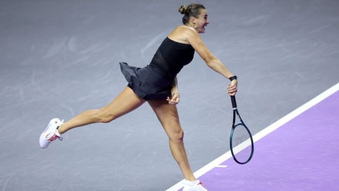 Aryna Sabalenka beats Jasmine Paolini to reach last four of WTA Finals