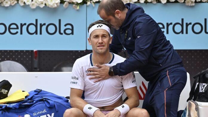 Ruud overcomes injury to reach Madrid Open final vs. Draper