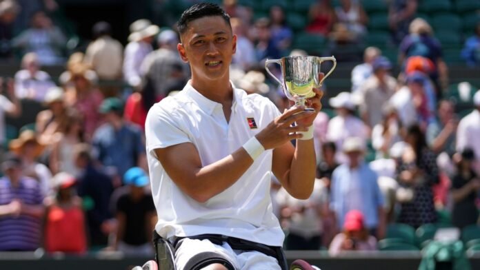 Tokito Oda wins 2nd Wimbledon men's wheelchair singles title