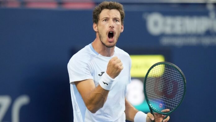 2022 champ Pablo Carreno Busta wins opening match at Toronto